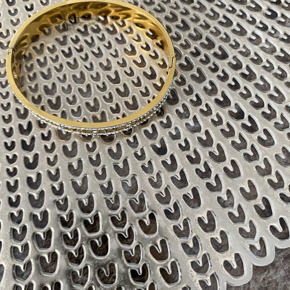 Vintage stainless steel crystal sparkle slide clasp bracelet 7 inches - Picture 6 of 6